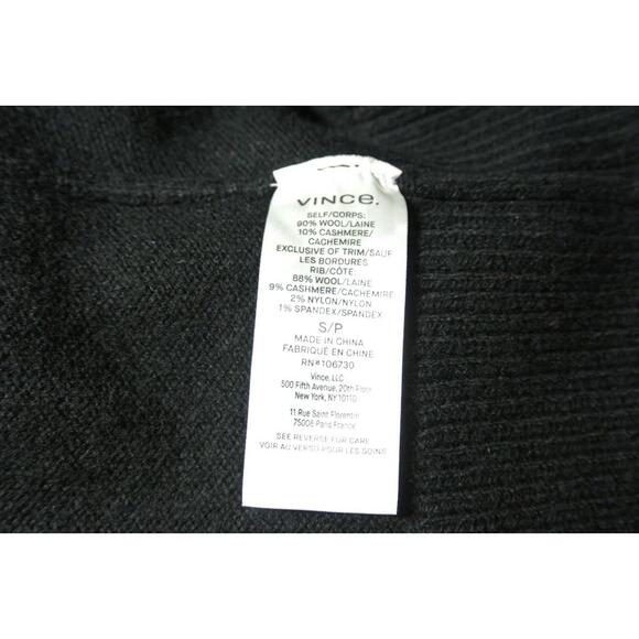 NEW, Vince Wool-Blend Weekend Ribbed Cardigan Black Size S #S7449 - Picture 6 of 11